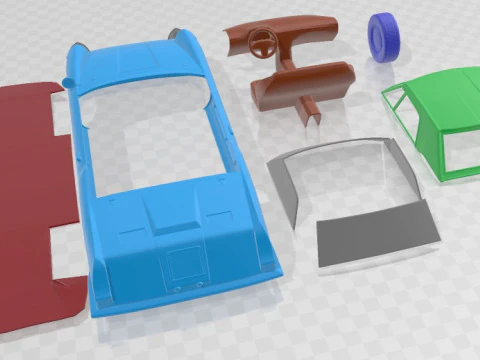 Autobianchi Stellina 1964 Printable Car 3D Print Model