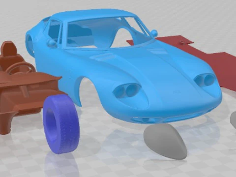 Marcos 1600 GT 1972 Printable Car 3D Print Model