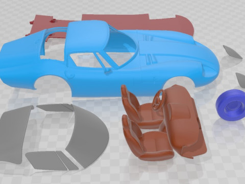 Marcos 1600 GT 1972 Printable Car 3D 打印模型