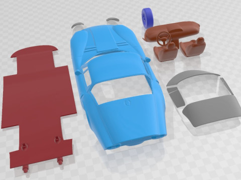 Marcos 1600 GT 1972 Printable Car 3D 打印模型
