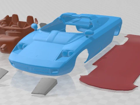 Isdera Spyder 036i 1991 Printable Car 3D Print Model