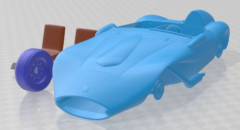 Hirondelle 1958 Printable Car Modello di stampa 3D .c4d .max .obj .3ds .fbx .stl .blend 