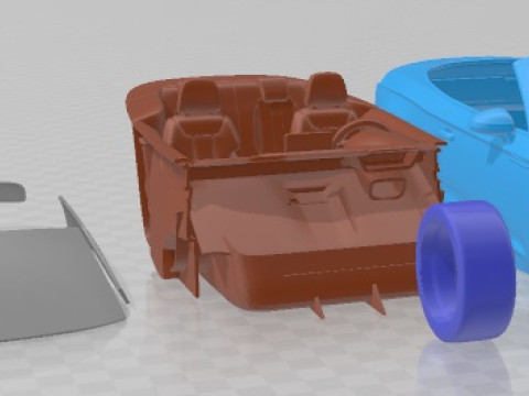 Audi S5 Cabriolet 2019 Printable Car 3Dプリントモデル