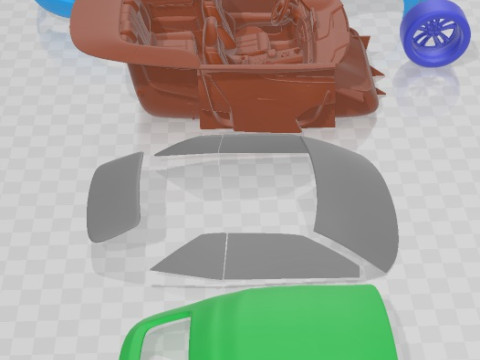 Audi S5 Cabriolet 2019 Printable Car 3Dプリントモデル