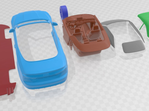 Audi S5 Cabriolet 2019 Printable Car 3Dプリントモデル