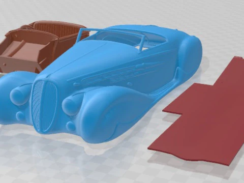 Delahaye T165 1939 Druckbares Auto 3D Druckmodell