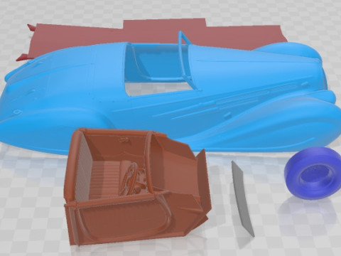 Delahaye T165 1939 Printable Car 3D 打印模型
