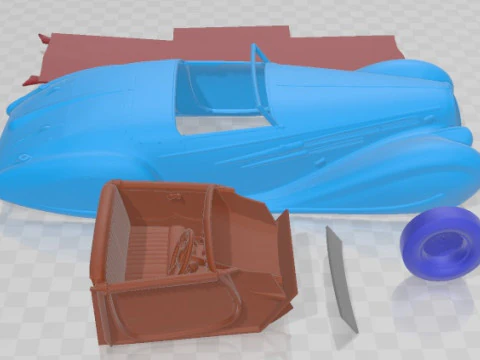 Delahaye T165 1939 Printable Car 3D Print Model