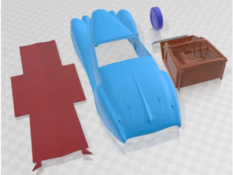 Delahaye T165 1939 Printable Car 3D Print Model