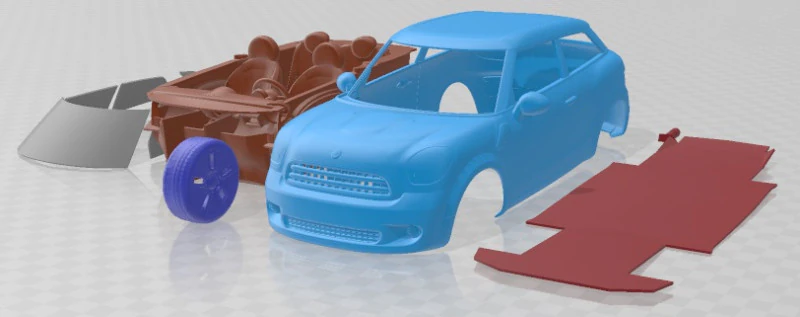 Paceman ALL4 2014 Printable Car 3D Print Model .c4d .max .obj .3ds .fbx .stl .blend 