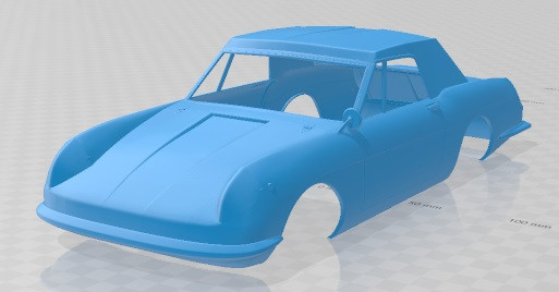 Autobianchi Stellina 1964 Printable Body Car 3D प्रिंट मॉडल .c4d .max .obj .3ds .fbx .stl .blend 
