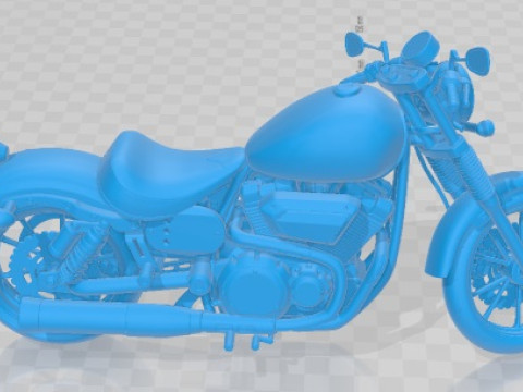 Yamaha XV950r Black Printable Motorbike 3D-printmodel