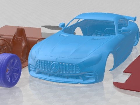 Mercedes Benz AMG GT R 2017 Printable Car Modelo de impresión 3D