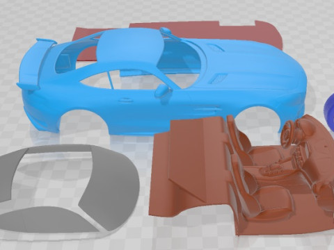 Mercedes Benz AMG GT R 2017 Printable Car Modèles 3D en vedette