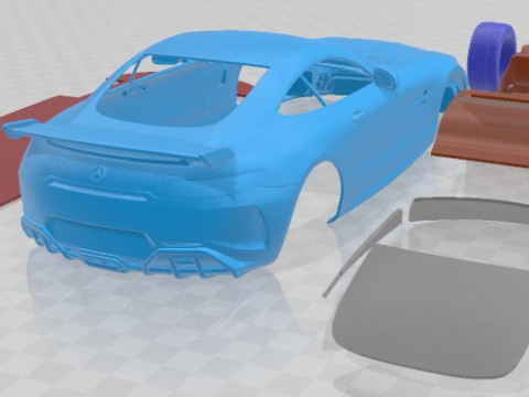Mercedes Benz AMG GT R 2017 Printable Car Modèles 3D en vedette