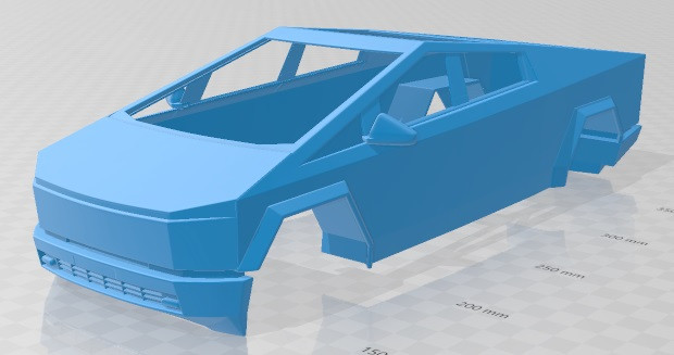 Tesla Cybertruck 2024 Printable Body Car 3D-printmodel .c4d .max .obj .3ds .fbx .stl .blend 