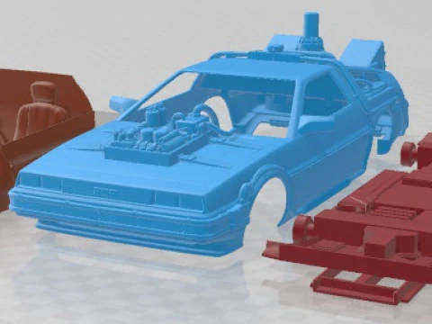 Delorean Back To The Future 3 Wild West Printable Car 3D Print Model
