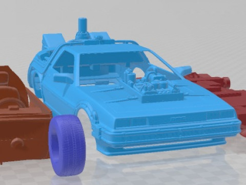 Delorean Back To The Future 3 Wild West Printable Car Modèles 3D en vedette