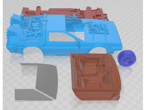 Delorean Geleceğe D&ouml;n&uuml;ş 3 Vahşi Batı Yazdırılabilir Araba 3D Baskı Modeli