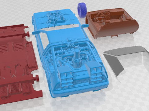 Delorean Back To The Future 3 Wild West Printable Car Modèles 3D en vedette
