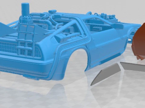 Delorean Geleceğe D&ouml;n&uuml;ş 3 Vahşi Batı Yazdırılabilir Araba 3D Baskı Modeli