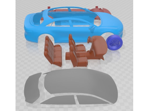 Lucid Air 2021 Druckbares Auto 3D Druckmodell