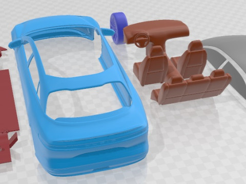 Lucid Air 2021 Druckbares Auto 3D Druckmodell