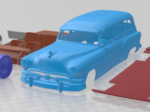 Pontiac Chieftain Deluxe Station Wagon 1953 Printable Car Model Cetak 3D