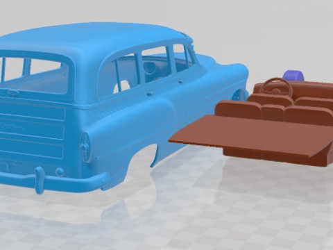 Pontiac Chieftain Deluxe Station Wagon 1953 Printable Car Modelo de Impressão 3D