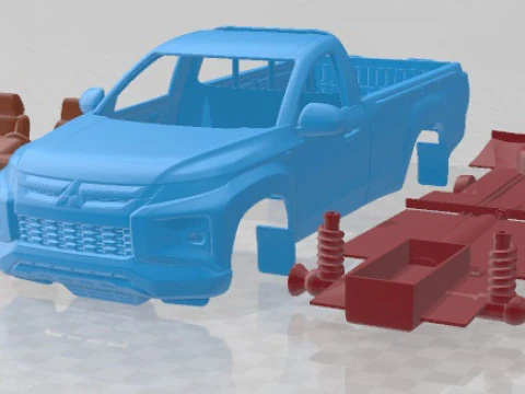 미쓰비시 L200 일반캡 2019 인쇄용 자동차 3D 프린트 모델