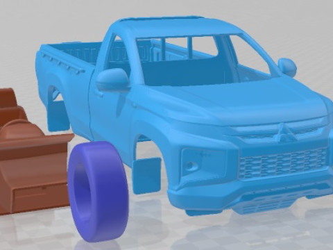 Mitsubishi L200 Regular Cab 2019 Printable Car 3D 打印模型