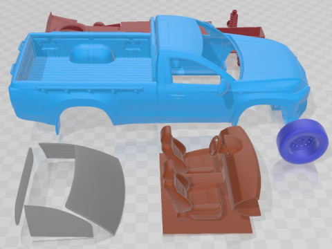 Mitsubishi L200 Regular Cab 2019 Printable Car 3D 打印模型