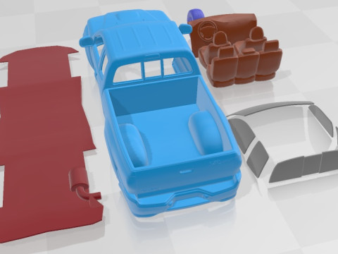 Toyota Tacoma XRunner 2011 Printable Car Modelo de impresión 3D