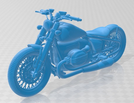 R18 Bobber Printable Motorbike 3D Print Model .c4d .max .obj .3ds .fbx .stl .blend 