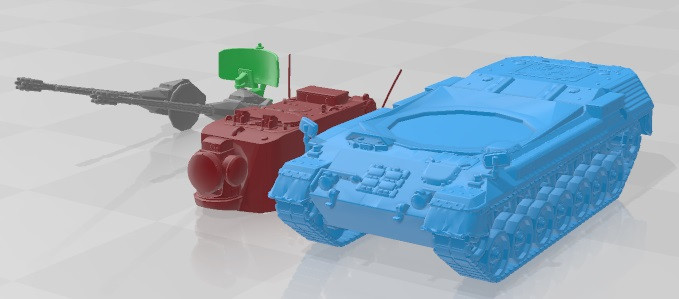 FlakPz 2 Gepard 1A2 2006 Printable Tank 3D Принт Модель .c4d .max .obj .3ds .fbx .stl .blend 