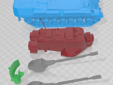 FlakPz 2 Gepard 1A2 2006 Printable Tank 3D Принт Модель