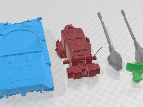 FlakPz 2 Gepard 1A2 2006 Printable Tank 3D Принт Модель