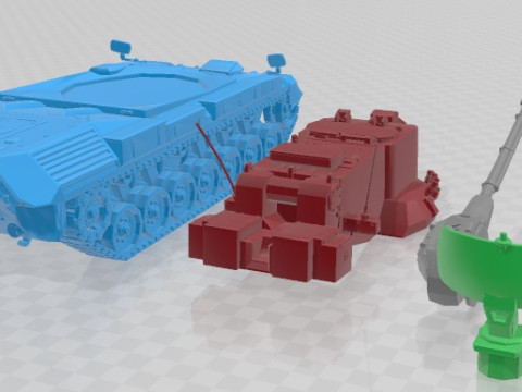 FlakPz 2 Gepard 1A2 2006 Printable Tank 3D Принт Модель