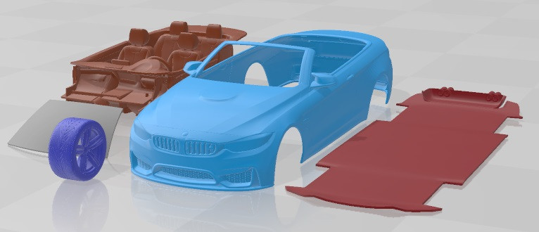 M4 F33 Convertible 2015 Printable Car 3D-Druckmodell .c4d .max .obj .3ds .fbx .stl .blend 