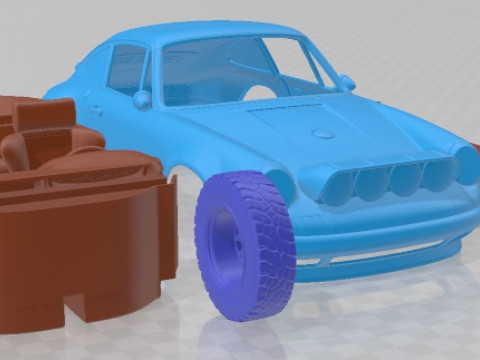 Porsche 911 Classic Off Road Printable Car Modelo de Impressão 3D