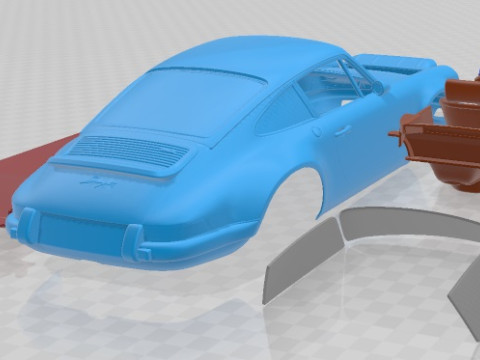 Porsche 911 Classic Off Road Printable Car Modelo de Impressão 3D