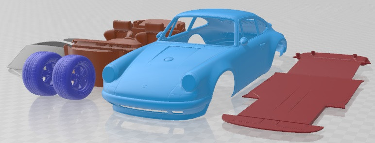 Porsche 911 Classic Printable Car 3D Print Model .c4d .max .obj .3ds .fbx .stl .blend 