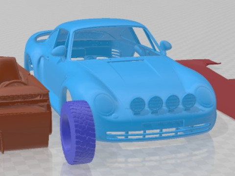 Porsche 959 1987 Off Road Printable Car Modelo de Impressão 3D