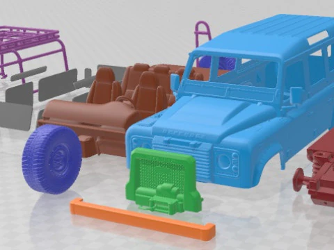 Land Rover Defender Works V8 Trophy 2021 Printable Car 3D Print Model