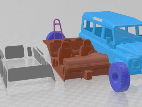Land Rover Defender Works V8 Trophy 2021 Printable Car 3D-printmodel