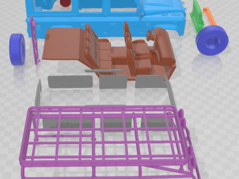 Land Rover Defender Works V8 Trophy 2021 Printable Car 3D-printmodel