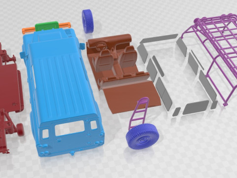Land Rover Defender Works V8 Trophy 2021 Printable Car 3D-printmodel