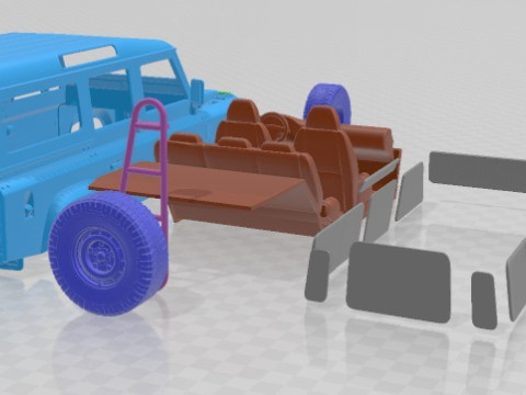 Land Rover Defender Works V8 Trophy 2021 Printable Car 3D-printmodel