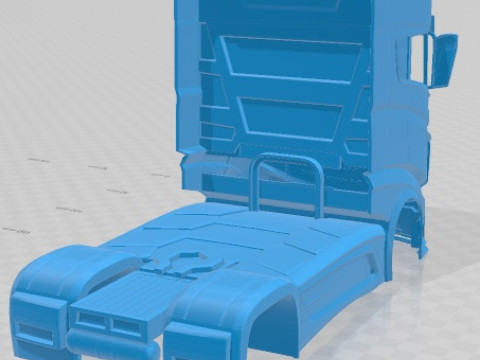 Scania R1000 2014 Printable Body Truck Model do druku 3D