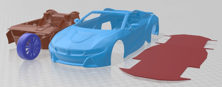 I8 Roadster 2019 Printable Car Modèles 3D en vedette .c4d .max .obj .3ds .fbx .stl .blend 